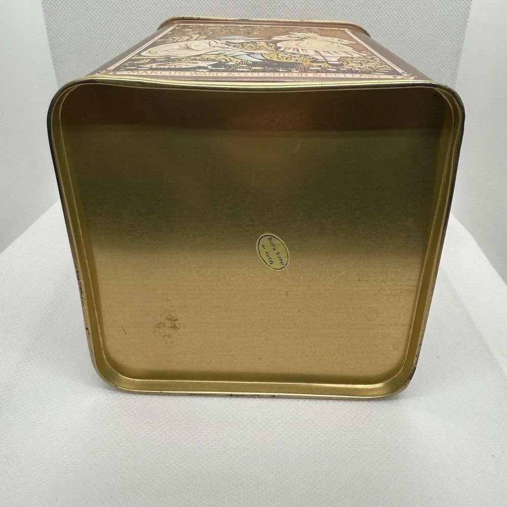 Vintage Marcus Ward & Co Calendar of Seasons 1876 Sewing Tin‎ London & Belfast